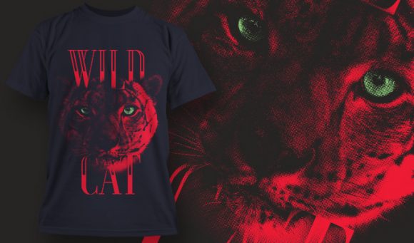 Wild lynx T-shirt design 1624 1