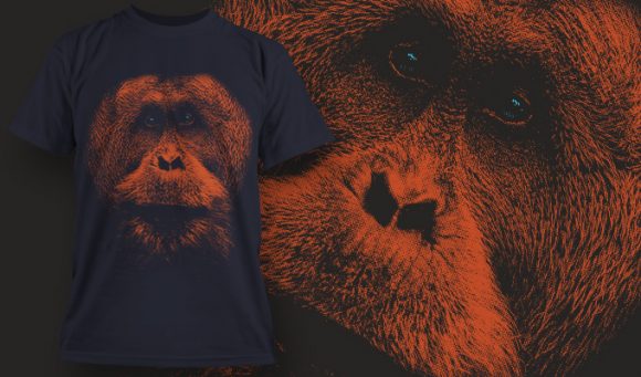 Orangutan T-shirt design 1628 1