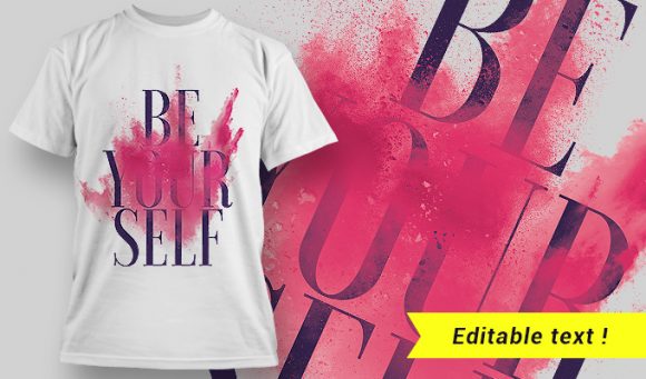 Be yourself T-shirt design 1636 1