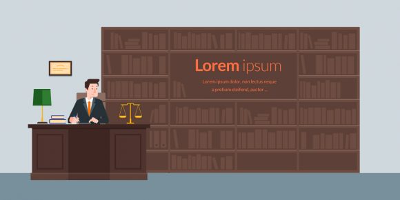 Law, Office Vector Design Law Office Vector Illustration Flat Style 1