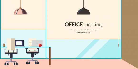 Vector, Flat, Flat, Office, Creative Vector Illustration Office Meeting Vector Illustration Flat Style 1