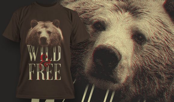 Free T-shirt design - Wild and Free 1