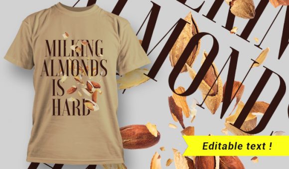 Almonds T-shirt design 1645 1