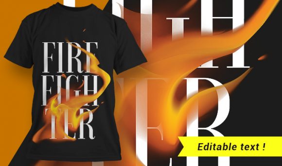 Firefighter T-shirt design 1661 1