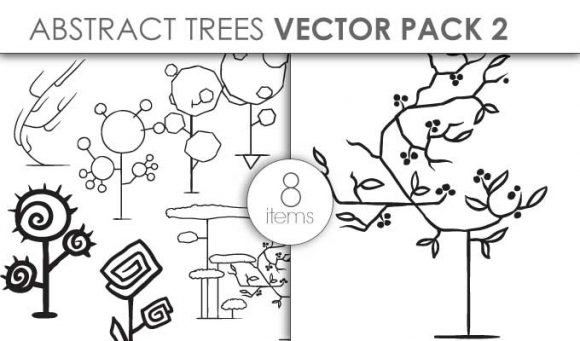Vector Abstract Trees Pack 2for Vinyl Cutter 1