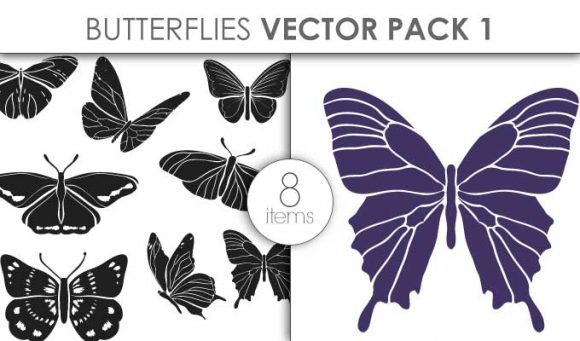 Vector Butterflies Pack 1 1
