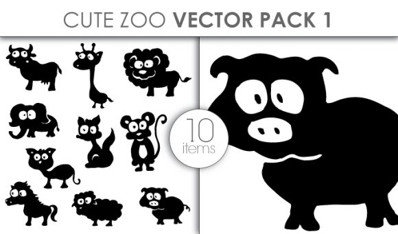 Vector Cute Zoo Pack 1 1