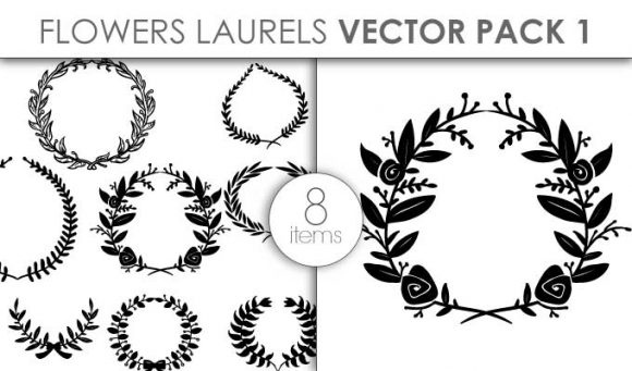 Vector Floral Laurels Pack 1 1