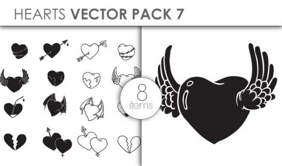 Vector Hearts Pack 7 1