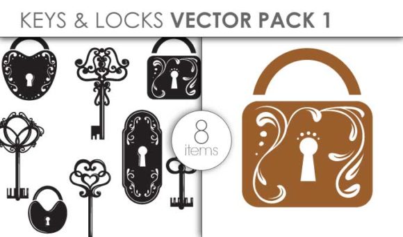 Vector Keys Locks Pack 1 1