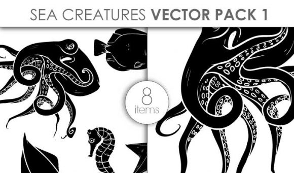 Vector Sea Creatures Pack 1 1