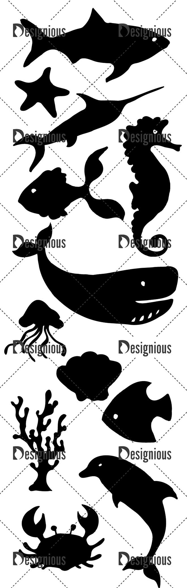 Vector Sea Creatures Pack 6 2