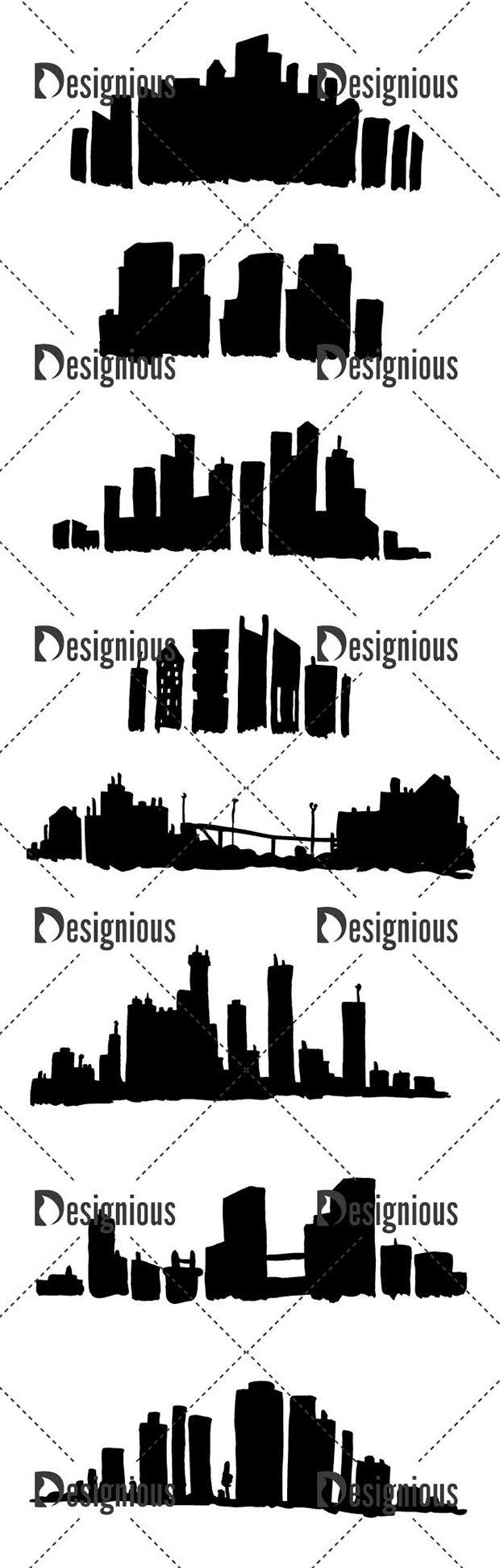 Vector Skylines Silhouettes Pack 10 2