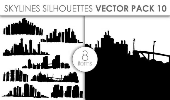 Vector Skylines Silhouettes Pack 10 1