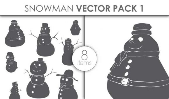 Vector Snowman Pack 27 1