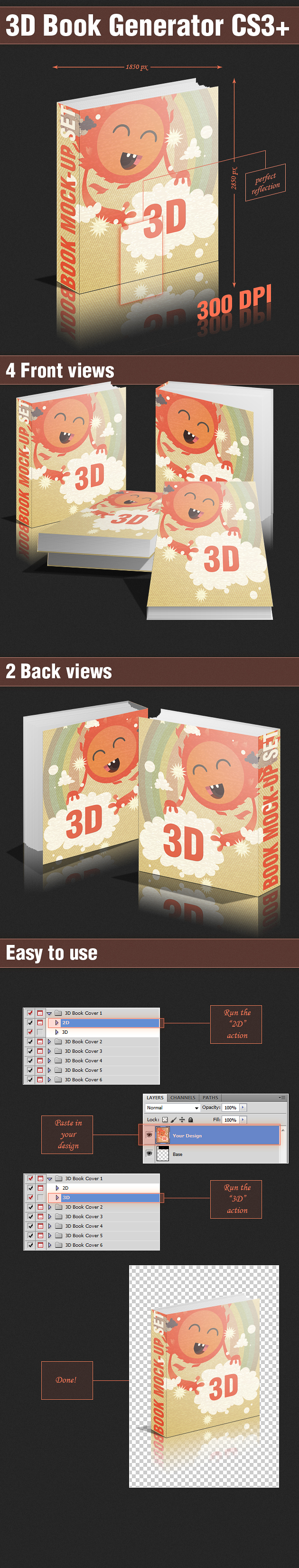 Free 3D Book Generator Photoshop Actions 2