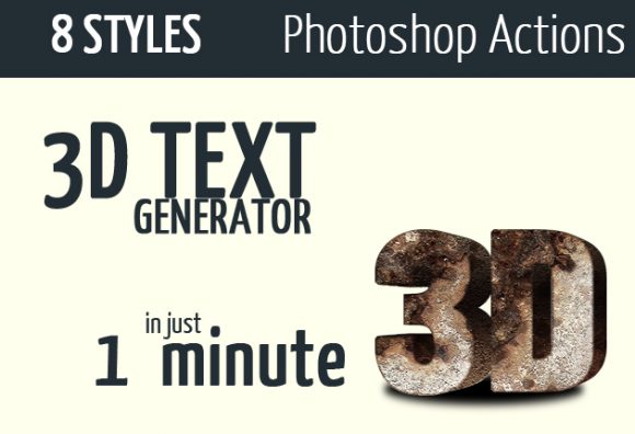 Cinematic 3d Actions Photoshop Text Effect 1