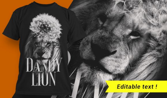 Dandy Lion T-shirt Design 1