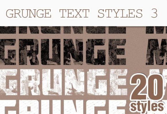 Grunge Text Style Set 3 1