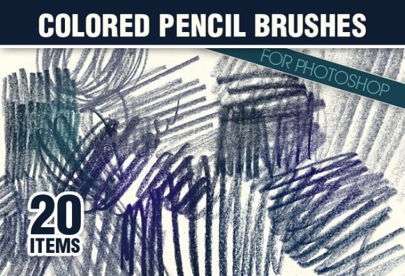 Colored Pencils Photoshop Brushes 1