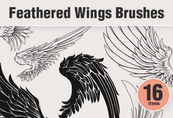 Feathered Wings Photoshop Brushes 1