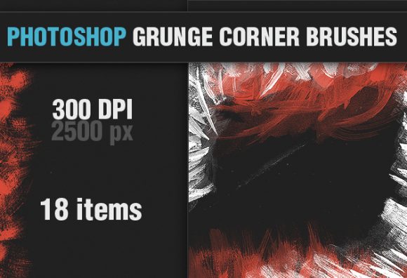 Grunge Corner Photoshop Brushes 1