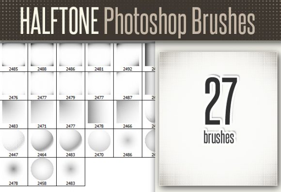 Halftones Photoshop Brushes Set 1 1