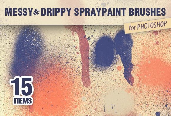 Messy Spraypaint Photoshop Brushes 1