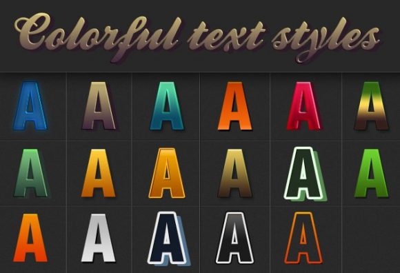 Colorful Text Styles for Photoshop 1