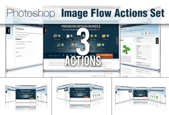 Image Flow Photoshop Action Set 1