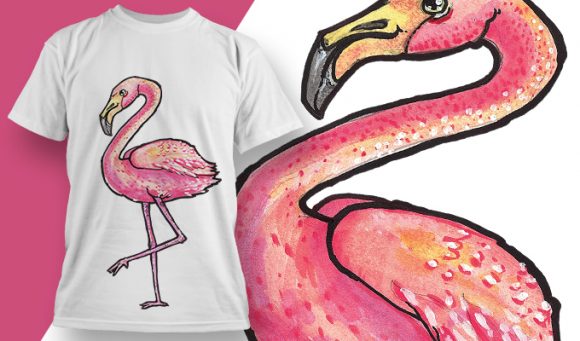 Flamingo T-shirt Design 1796 1