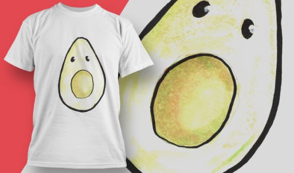 Shocked Avocado T-shirt Design 1799 1