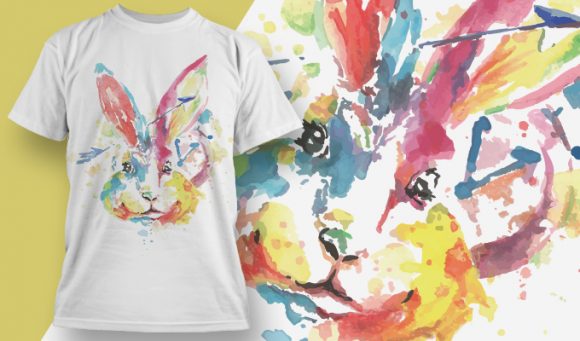 Rabbit T-shirt Design 1808 1
