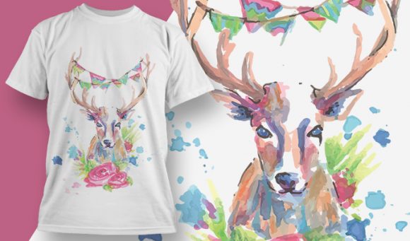 Deer T-shirt Design 1815 1