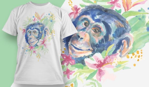 Chimp T-shirt Design 1826 1