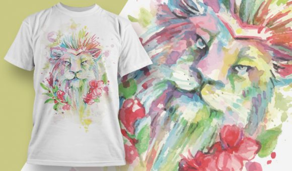 Lion T-shirt Design 1829 1
