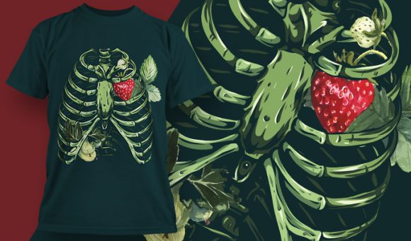 Rib cage T-shirt Design 1847 1