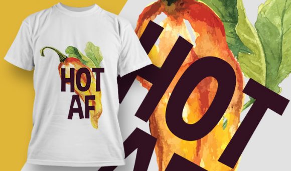 Hot as f*ck chili pepper T-shirt Design 1859 1