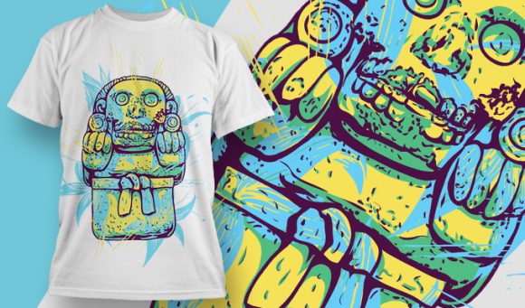 Aztec T-shirt Design 1861 1