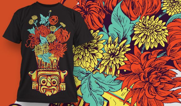 Aztec T-shirt Design 1864 1