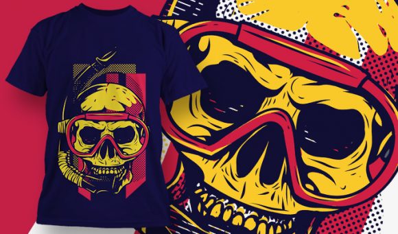 Skull T-shirt Design 1877 1