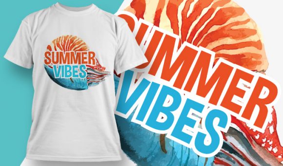 Summer vibes T-shirt Design 1881 1