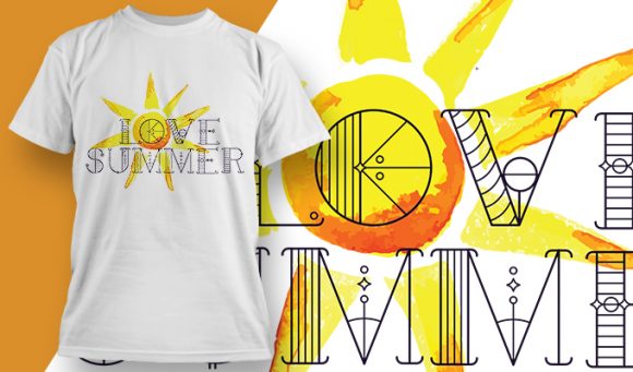 Summer love T-shirt design 1917 1