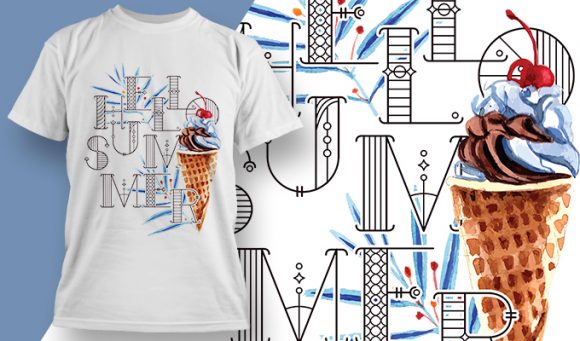 Ice cream T-shirt design 1922 1