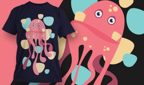 Octopus T-shirt design 1925 1