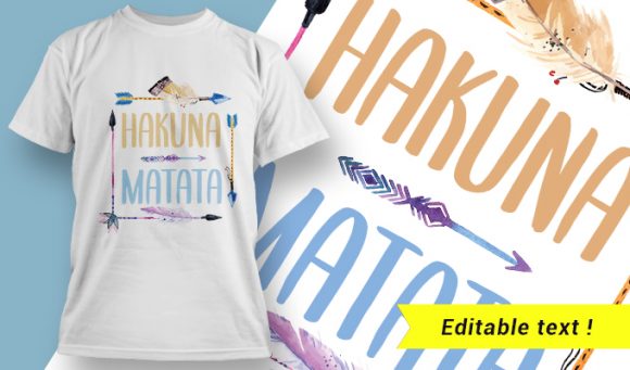 Hakuna matata T-shirt design 1937 1
