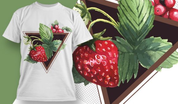 Strawberries T-shirt design 1946 1