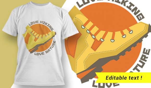 Love hiking, love nature T-shirt design 1984 1