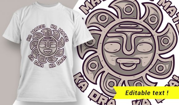 Maori, Haka T-shirt design 1985 1