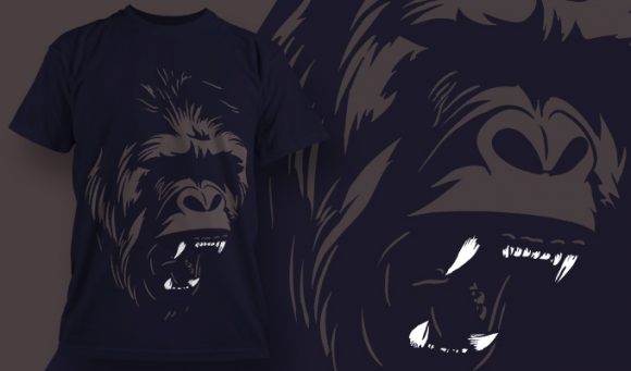 Raging gorilla T-shirt design 1988 1